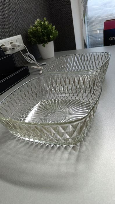 Емкость хрустальная большая ширина 250 мм