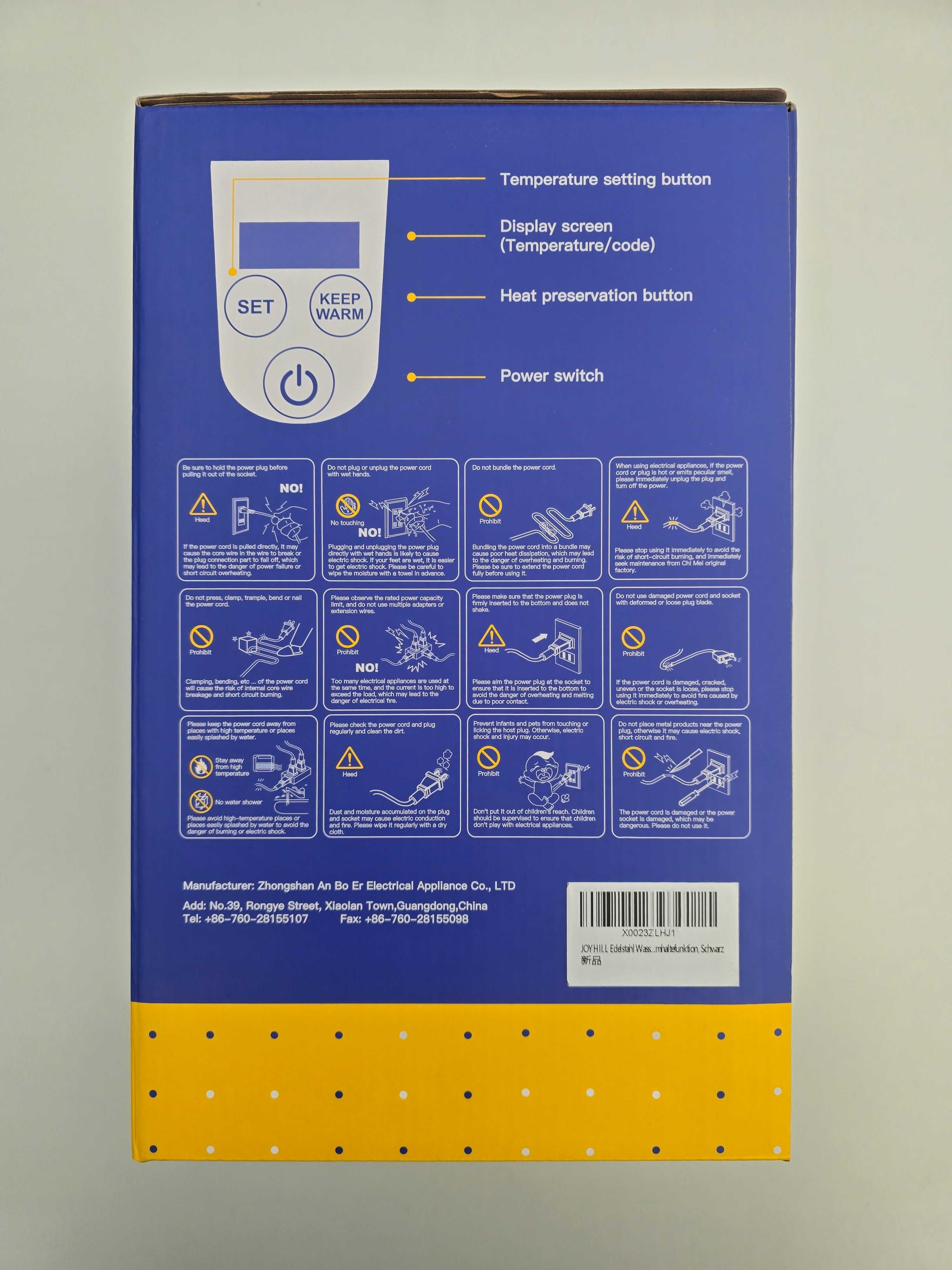 Czajnik elektryczny JOYHILL K057-B 2200W 1,7l Czarny