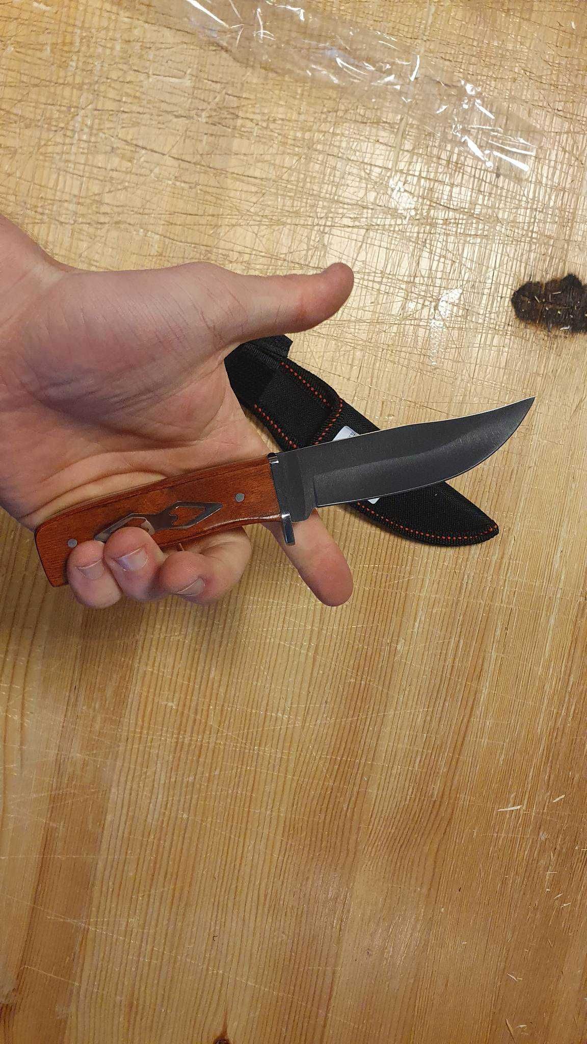 NOWY Mały Nóż Myśliwski Finka Taktyczna Survival z Kaburą 19,5cm 156