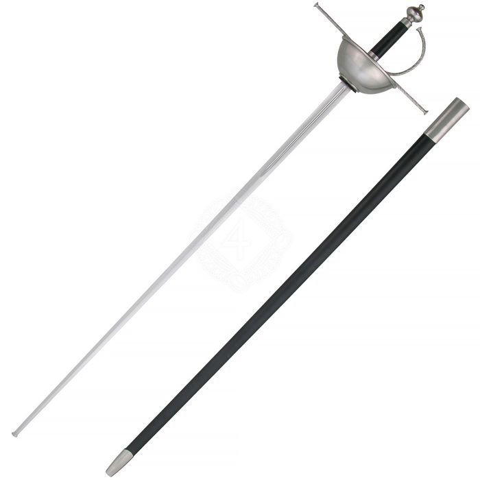Praktyczny Rapier z Rękojeścią Kubkową