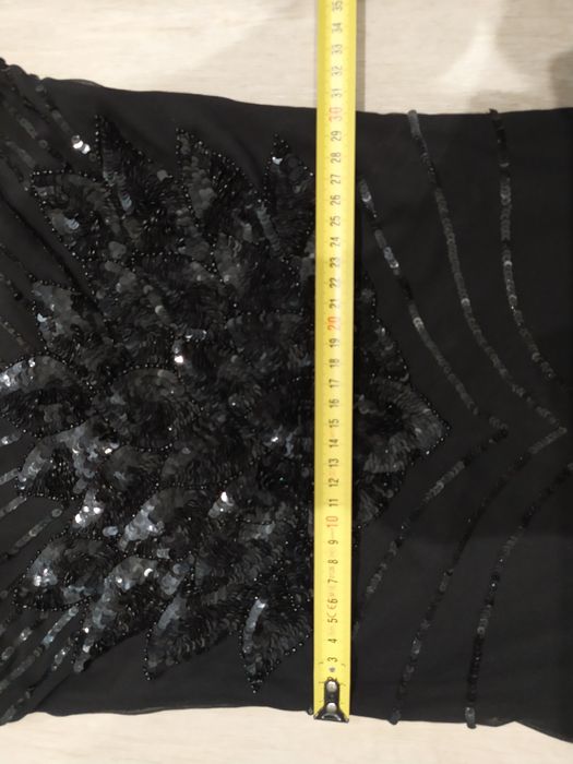 Sukienka cekiny czerń XS xxs