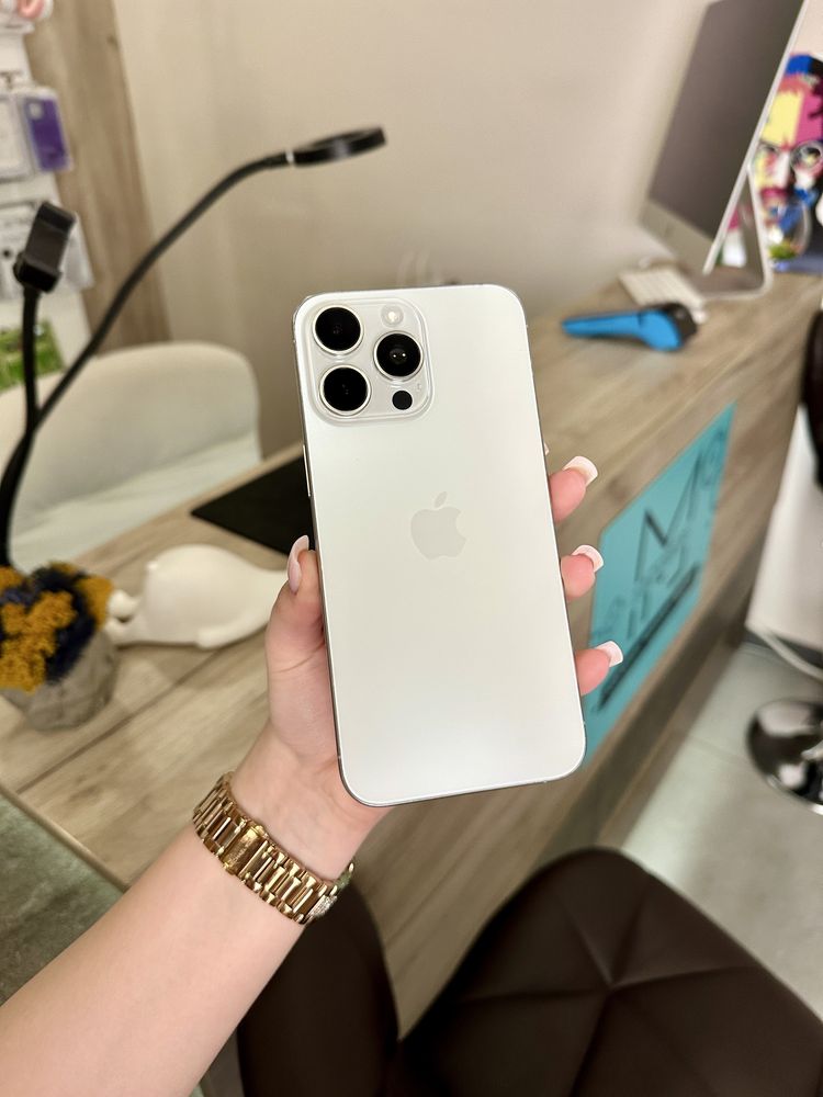Iphone 15 Pro Max 256 Gb White Titanium 100% Акб Розстрочка Обмін Скло