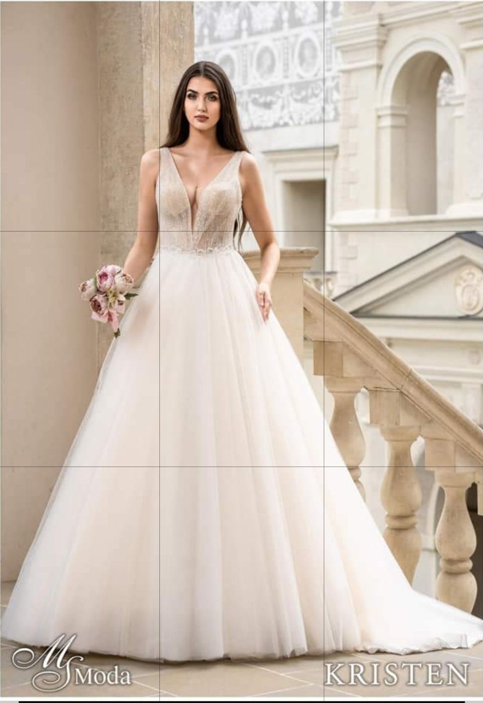 Suknia ślubna Ms moda  model Kristen 38 rozmiar
