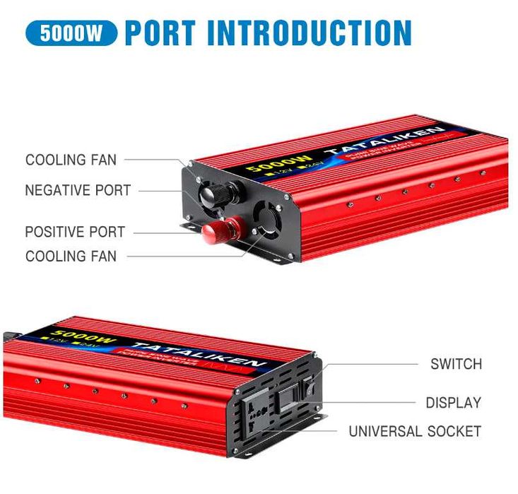 Інвертор 12/220в. Чиста сінусоїда. Потужність 5000Вт. Інвертер 5000W.