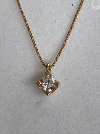 Złoty wisiorek z diamentem na łańcuszku  pr.750