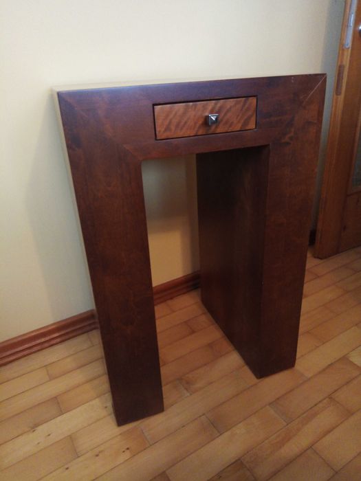 Konsolka szafka z szufladka drewniana ciężka