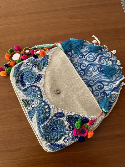Clutch italiana feita à mão NOVA!