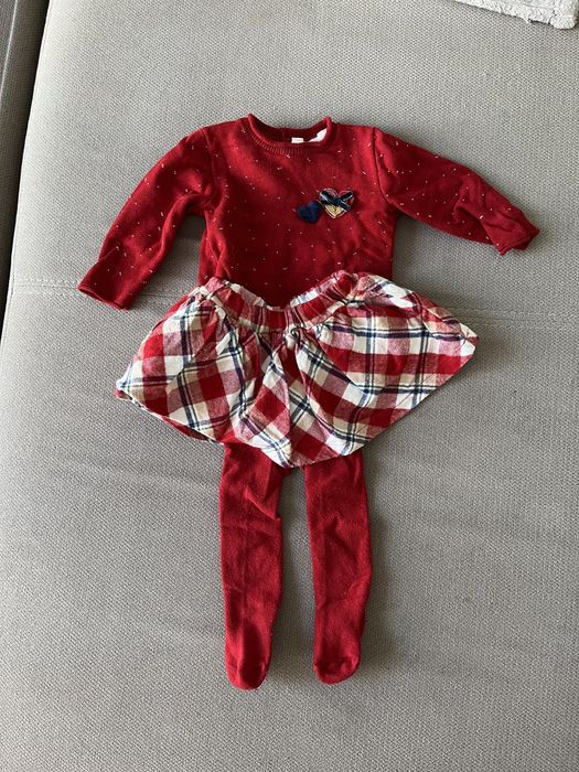 Magiczny komplet świąteczny dla dziewczynki r. 62