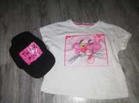 Bluzka plus Czapka Reserved Think Pink rozm 140.