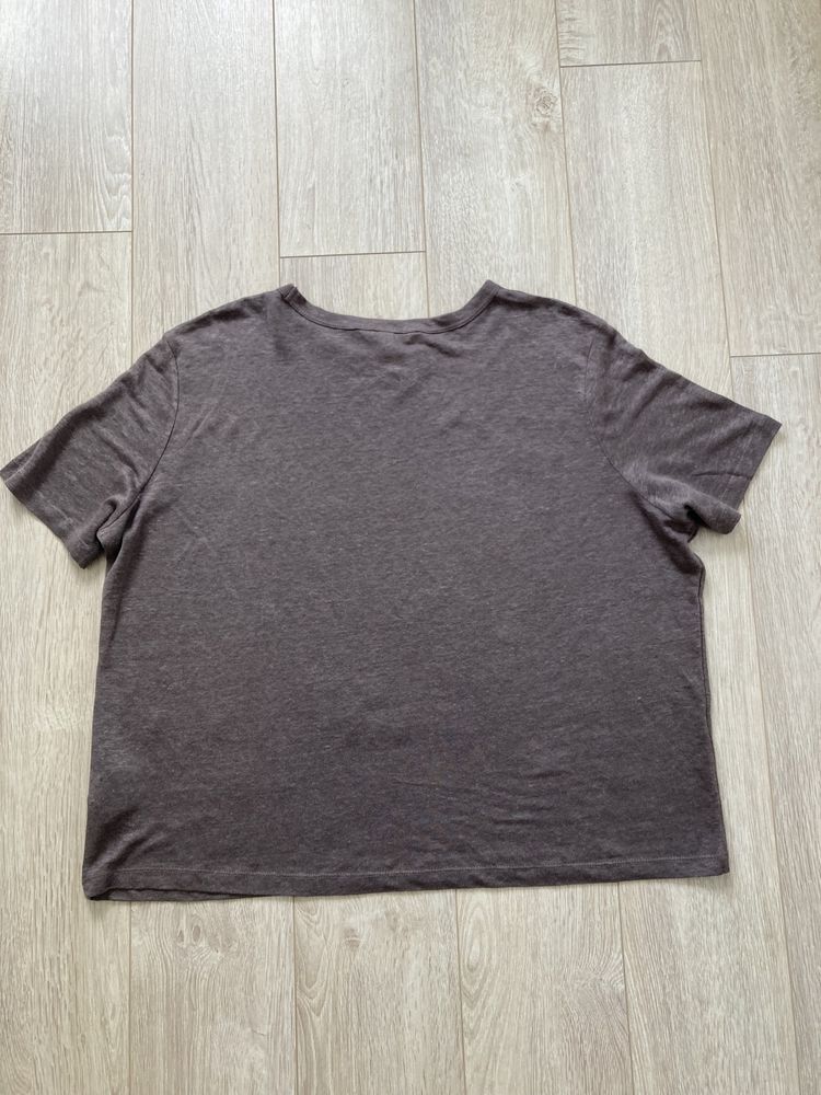 H&M tshirt oversize 100% len nowy bez papierowej metki r. L /40