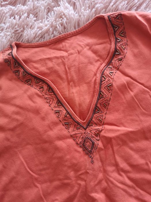 Pomarańczowa bluzka damska