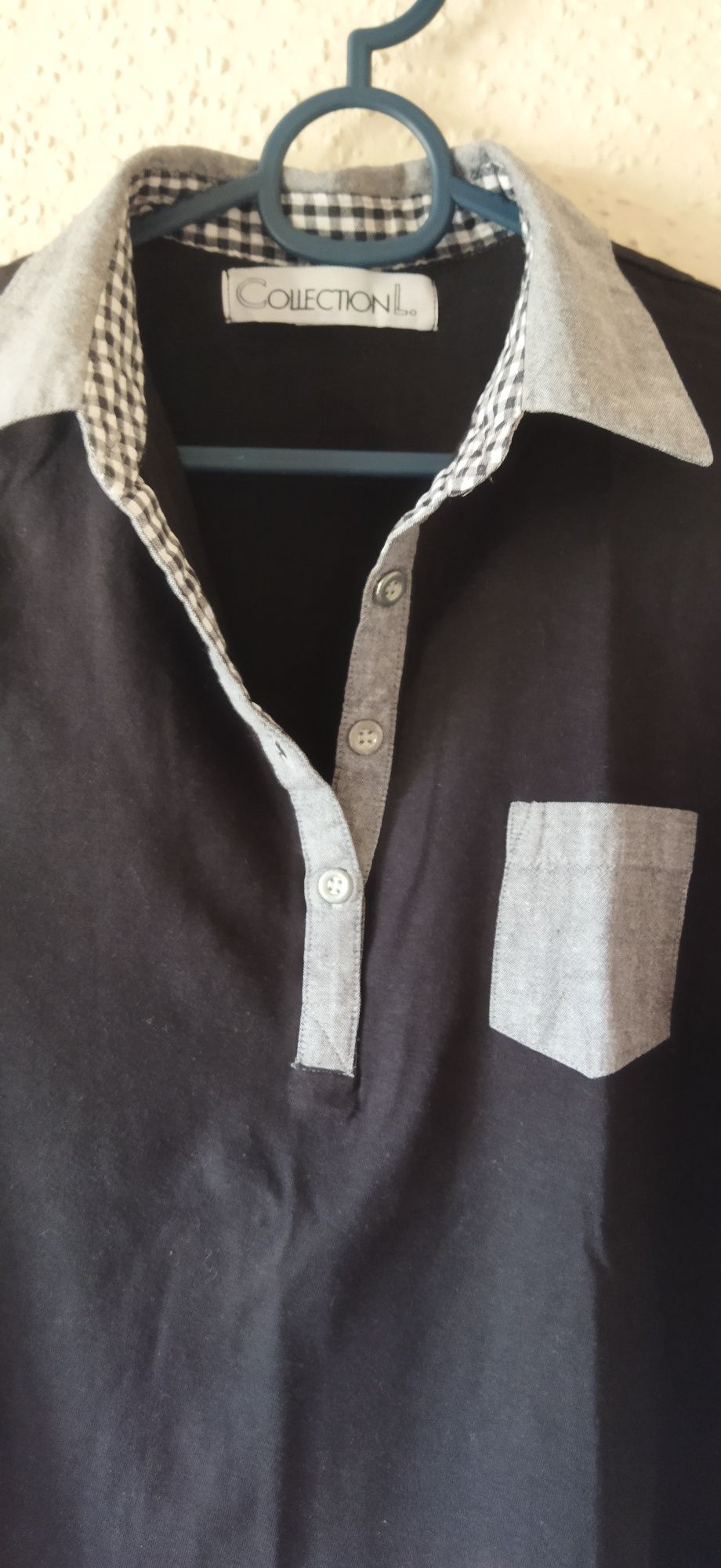 Bluzeczka bluzka elegancka z kołnierzykiem L