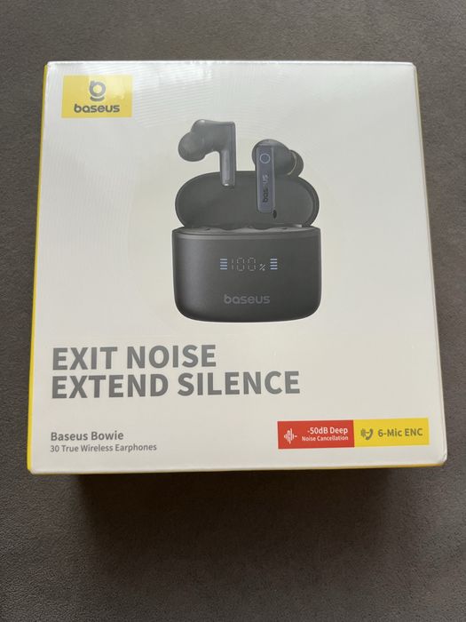 Навушники бездротові Baseus Bowie 30 Digital dispay Microph 6 ANC