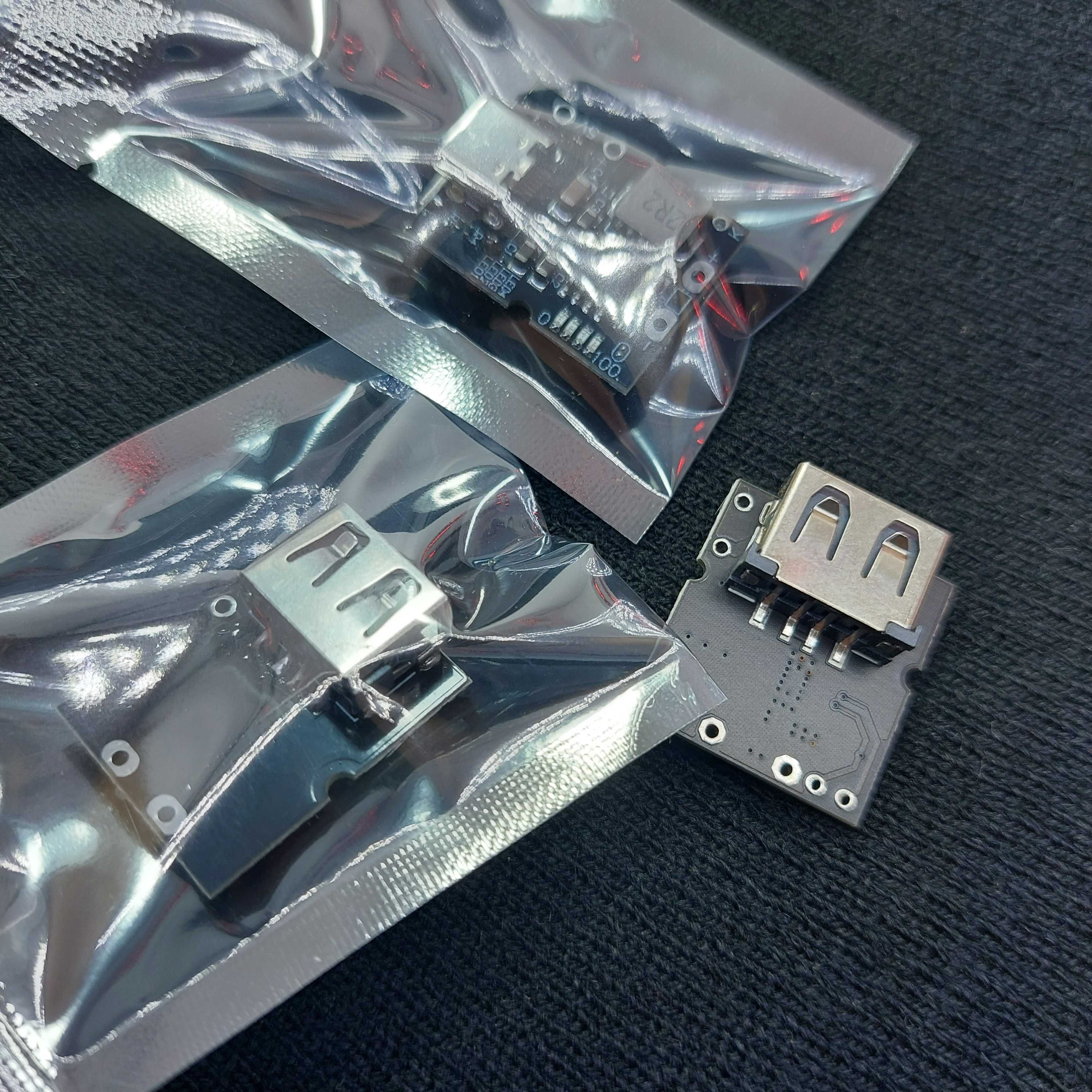 Модуль мини павербанк USB Type C/A LED-4 Индикация заряда 2A
