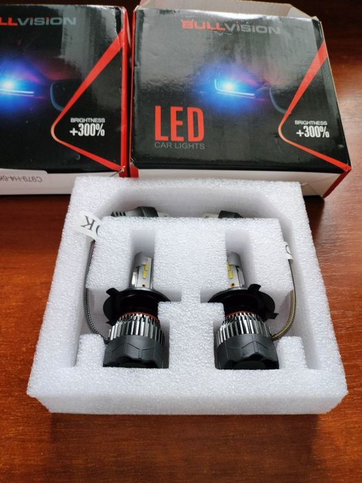 Світлодіодні лампи Bullvision H4 LED 6500K лампочки лед светодиодные