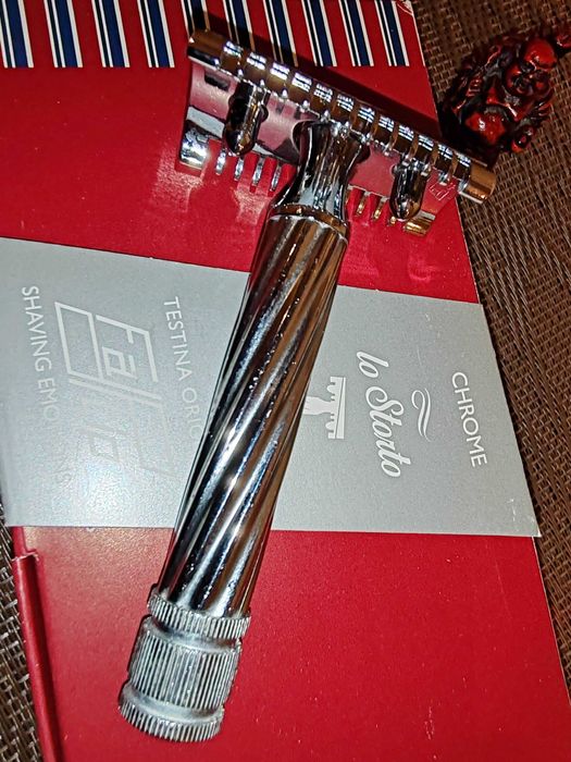 Fatip Lo Storto Slant (косорез) Open Comb Chrome