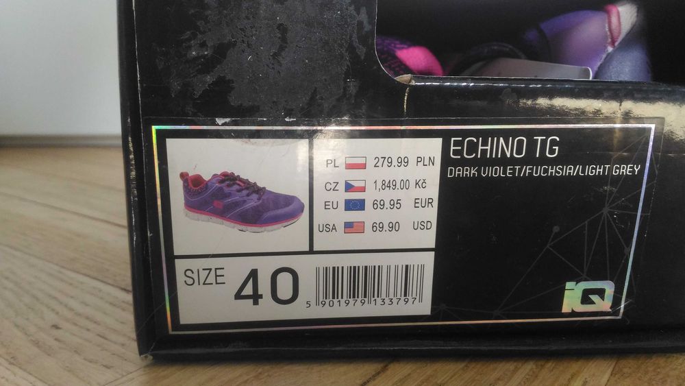 Nowe buty IQ Echino TG lekkie do biegania r. 39, 40