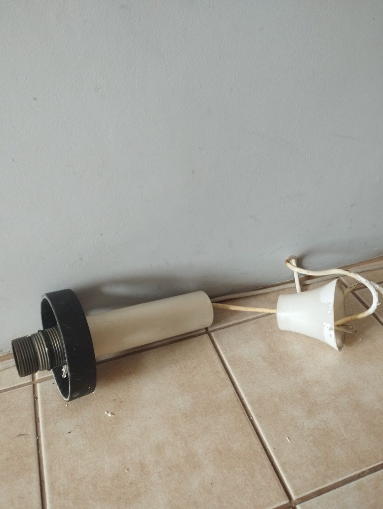 Klosz PRL, dwie warstwy miodowa/biała, śr 23 cm