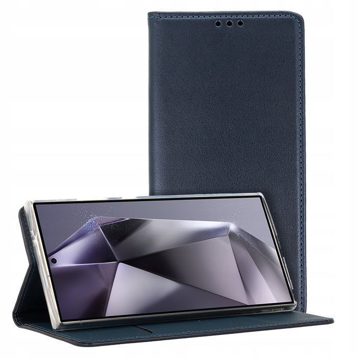 Etui Z Klapką Do Samsung S24+ / S24 Plus Granatowe