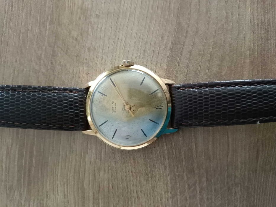 Zegarek męski Wostok 18 kamieni złocony