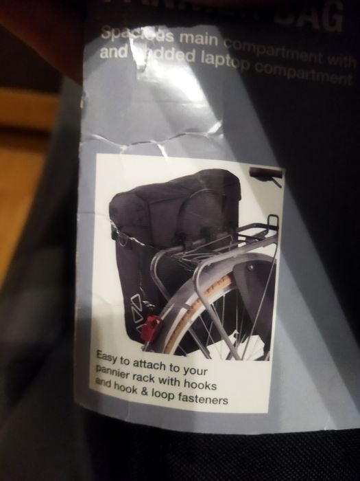 Nowa czarna torba rowerowa na rower sakwa bagażnik crivit