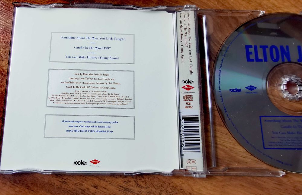 Elton John - In Loving Memory of Diana. Singiel CD 1997