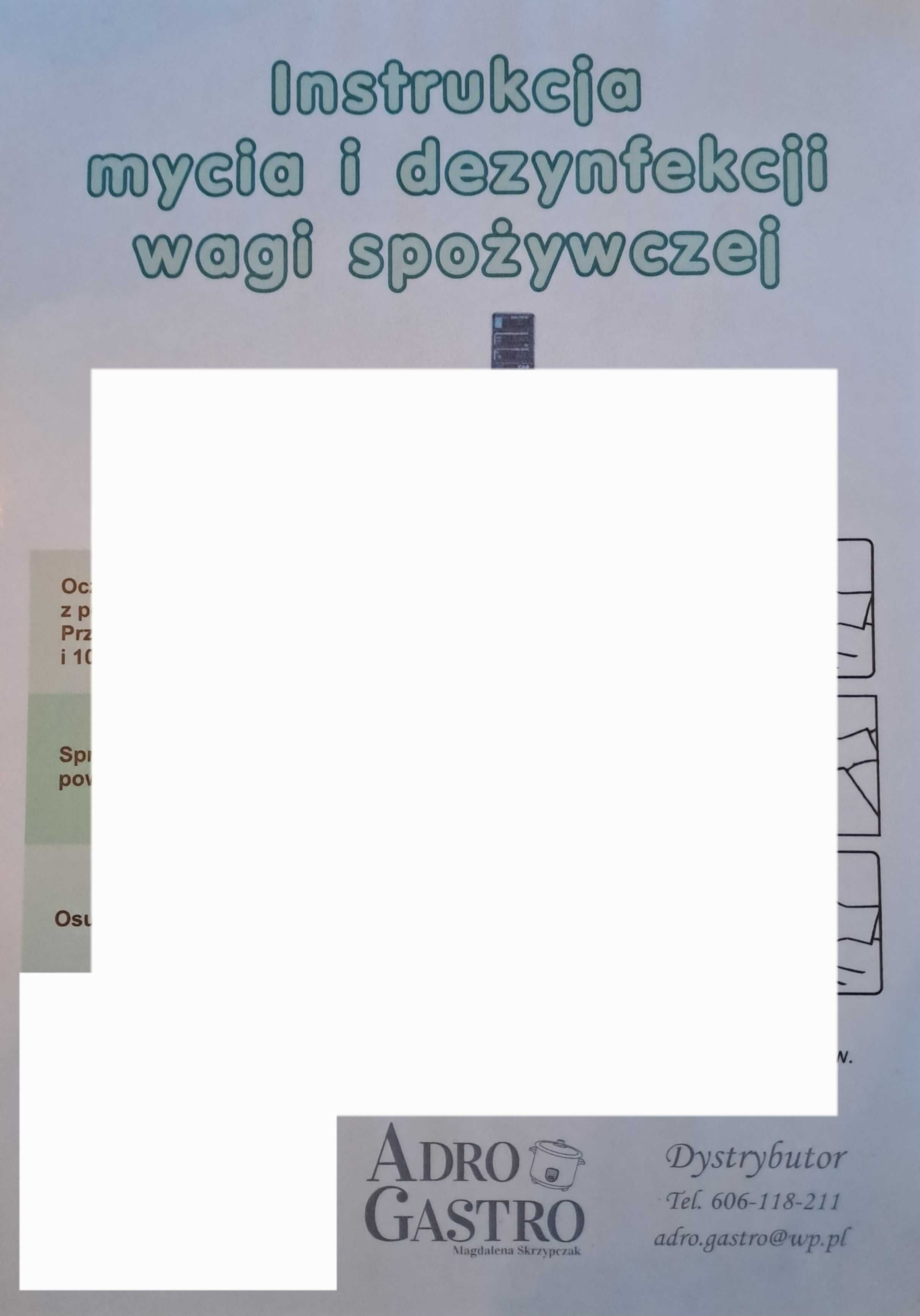 Instrukcje stanowiskowe mycie i dezynfekcja 1 szt.