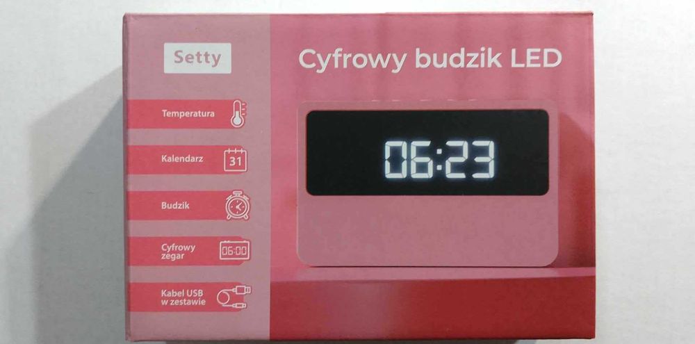 Zegarek elektroniczny  budzik z wyświetlaczem MIX kolorów