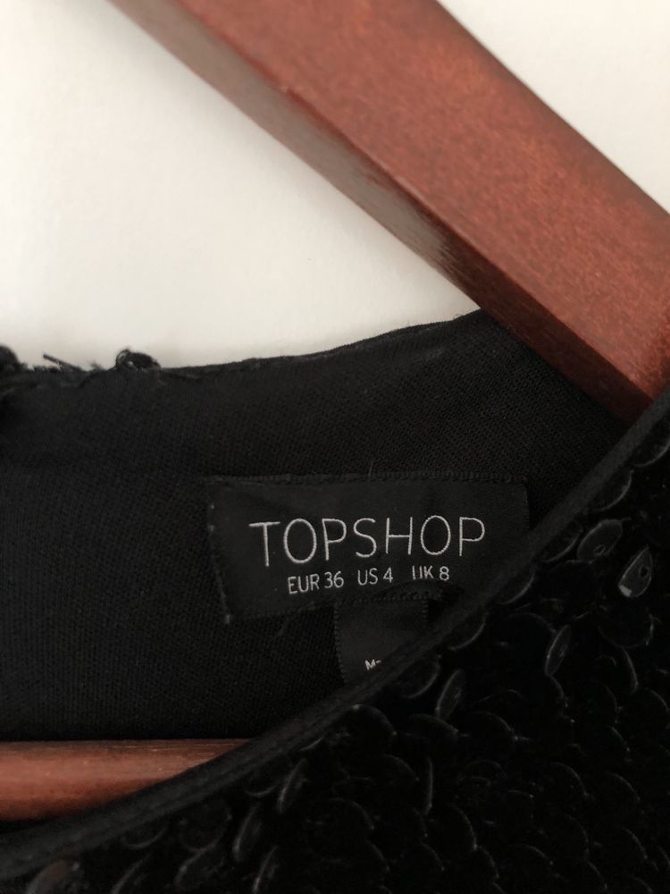 Czarna sukienka Top Shop, rozmiar 36 sylwester