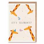 Kartka urodzinowa Żyrafy Let's celebrate!. Cardie