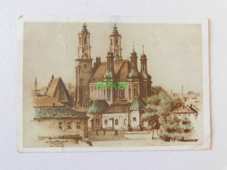 POCZTÓWKA POZNAŃ Katedra Jerzy Pawłowski ruch