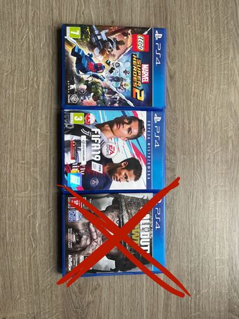 Gry na ps4 (FIFA 19, Lego marvel super herdes 2,