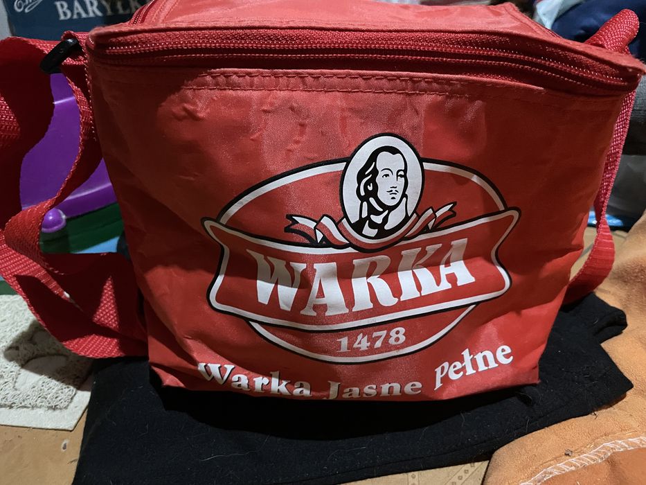 Warka jasne pełne torba termiczna na 6 puszek piw