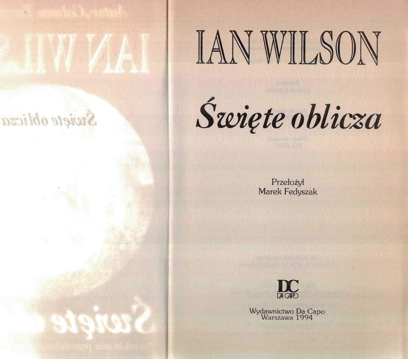 Święte oblicza Ian Wilson autor "całunu Turyńskiego"