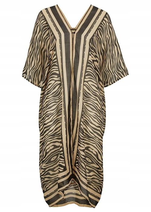 B.P.C sukienka tunika plażowa prześwitująca wzór zebry 44/46.