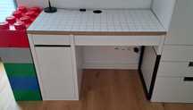 Biurko białe antracyt 105x50 dla dziecka IKEA MICKE