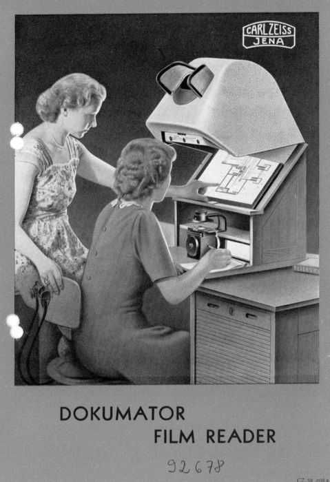 DOKUMATOR, CARL ZEISS JENA, Raríssimo Visualizador Microfilmes Vintage