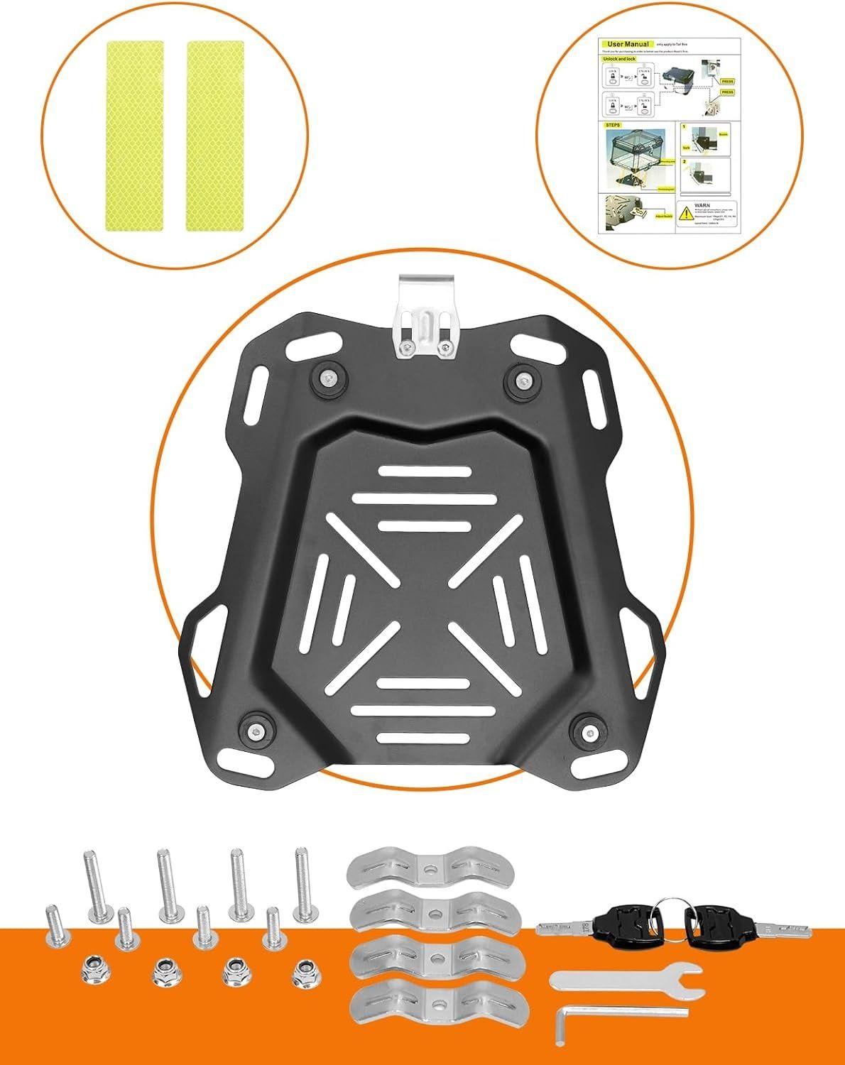 Top case 45L/ 55L/ 65L capacidade - alumínio