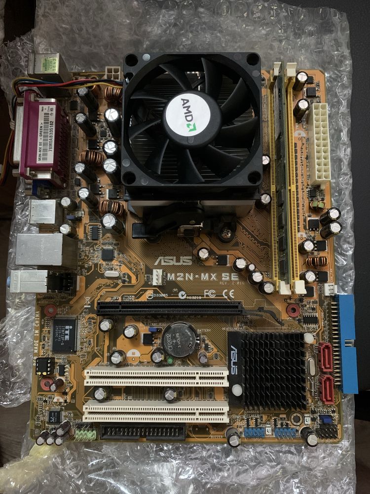 Материнска M2N-MX SE з AMD Athlon 64 x2 4000+, кулером та оперативкою