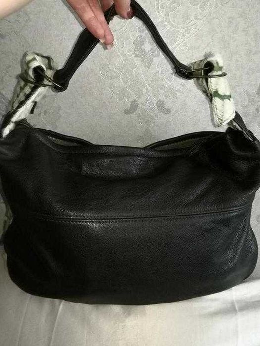 Шкіряна сумка у стилі Roberto Cavalli (Італія) 100% шкіра, хутро