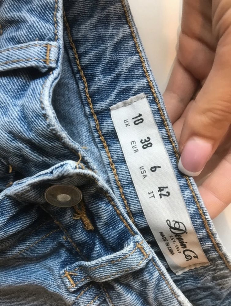 Spodenki jeansowe wysoki stan spodenki haftowane kwiaty szorty
