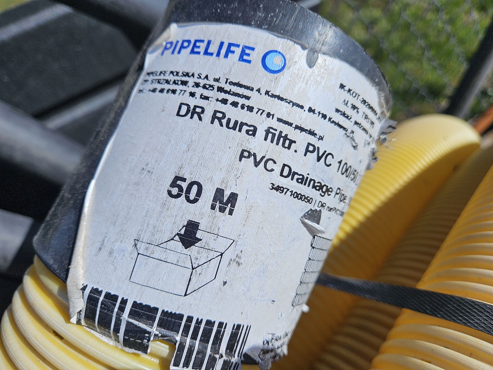 Rura drenarska 50m PVC 100m