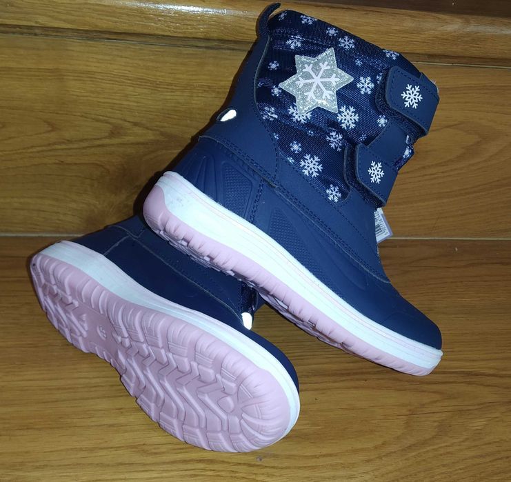 Buty na rzepy dziewczęce, kozaki, śniegowce 32 - nowe