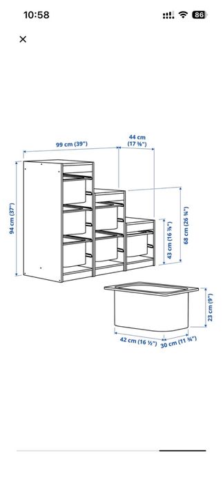 Szafka z pojemnikami Ikea