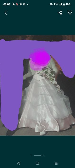 Suknia ślubna perłowy róż