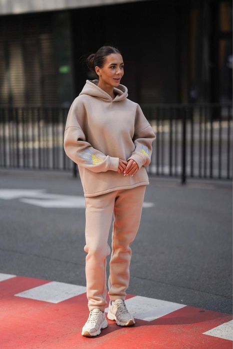 Стильний костюм з подвійним капюшоном  та обʼємним худі