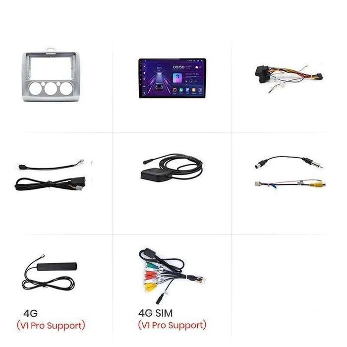 Radio 2DIN 9" Android Auto CarPlay Navi GPS Ford Focus MK2 PL