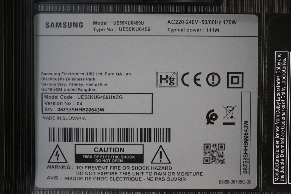 Samsung  UE 55KU6459U     55  дюймов