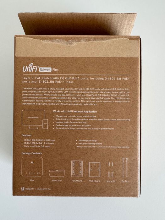 Switch Ubiquiti Unifi USW-Flex 5 portas GbE PoE - Novo