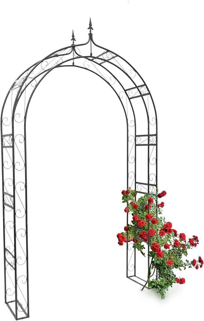Relaxdays Rose Arch, pergola, rama nośna do roślin, 242 x 138 x 35.5